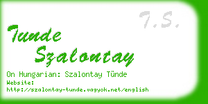 tunde szalontay business card
